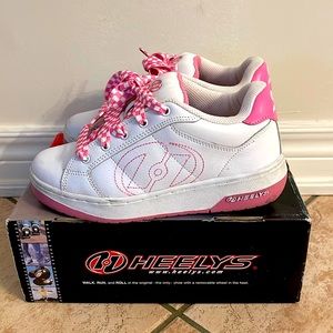 Heelys in Pink & White Sz 4 Youth